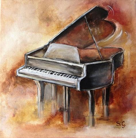 Piano Painting Music Painting Piano on Canvas Music Wall Art Music ...