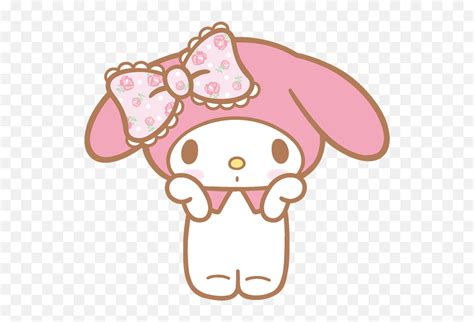 a cartoon bunny with a pink bow on her head, transparent background png ...