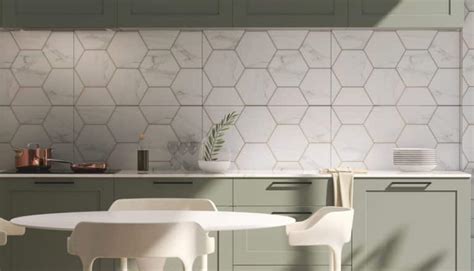 Hexagon Backsplash (Tile Designs & Materials)