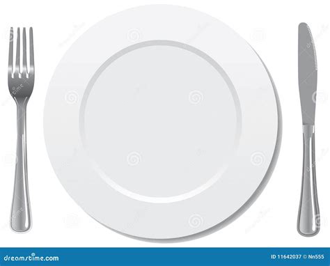 Plate With Fork And Knife On The Background Of A Human Head Cartoon ...