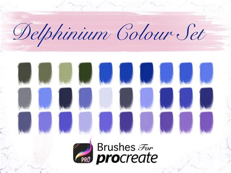 Delphinium Colour Set Procreate Colour Palettes - Etsy