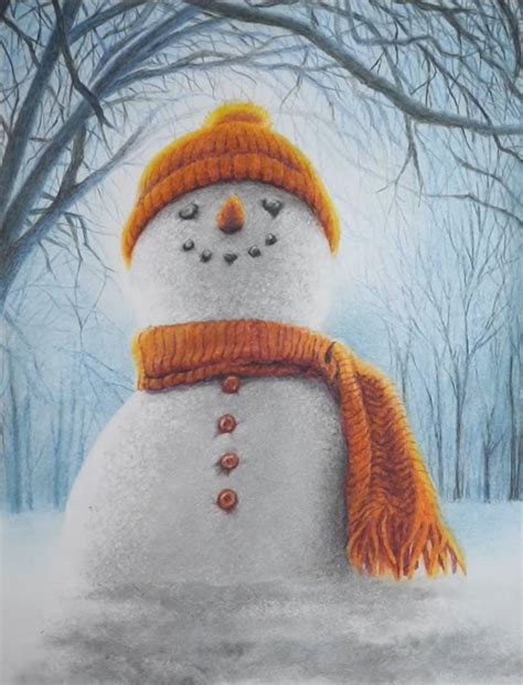 Top 124+ realistic snowman drawing - seven.edu.vn