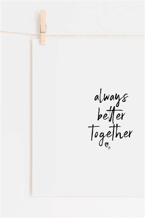 Always Better Together Printable Quote Couples Print Wall | Etsy