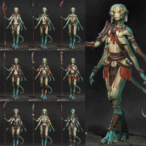 ArtStation - Alien Character Concept Art - Developing an Alien Tribe using Zbrush, Photoshop and ...