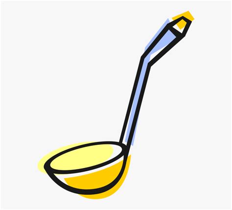 Vector Illustration Of Kitchen Kitchenware Soup Ladle - Soup Ladle Clipart, HD Png Download ...