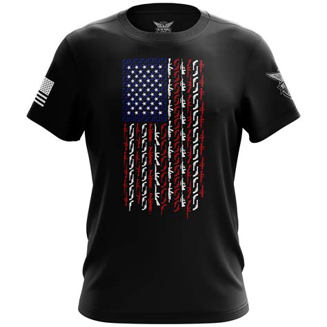 American Flag in Guns - Patriotic Colors Short Sleeve Unisex T-Shirt – wethepeopleholsters.com