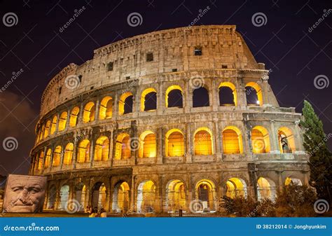 Colosseum(Coliseum) at Night Editorial Stock Image - Image of italy ...