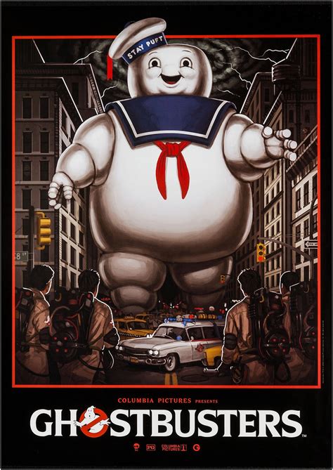 Ghostbusters Movie Stay Puft Marshmallow Man Art Large Poster | Etsy