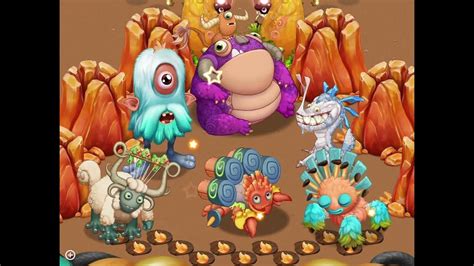 My Singing Monsters | Amber Island - Woolabee, Wynq, Incisaur, Bisonorus, Tiawa, Drummidary ...