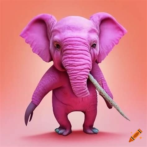 Quirky pink elephant