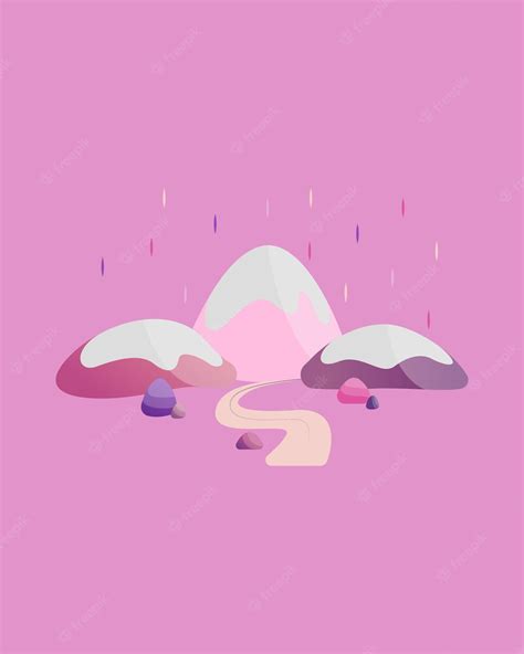 Premium Vector | Mountain vector illustration in minimalist style