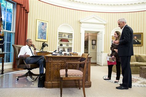 File:President Obama on the phone in the Oval Office with Secretary Kerry regarding the ...