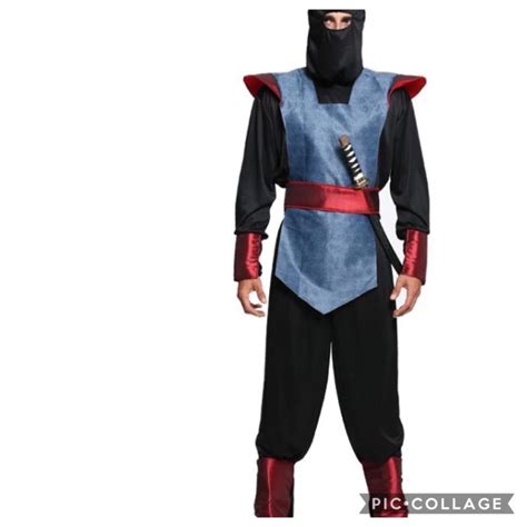 Ninja costume ninja warrior costume Japanese fighter cosplay, Men's ...