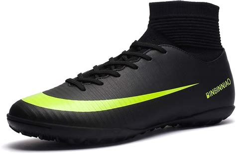 Binbinniao Men's Sport Outdoor Soccer Boots Artificial Ground Turf TF Indoor Football Shoes ...