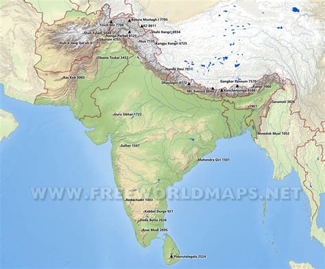 Physical Map Of Southwest Asia Mountains 18720 | The Best Porn Website