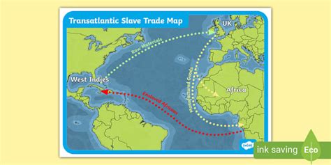 Transatlantic Slave Trade Map (Teacher-Made) - Twinkl