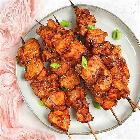 Air fryer Chinese Chicken on a stick (Chinese chicken skewers) - Air ...