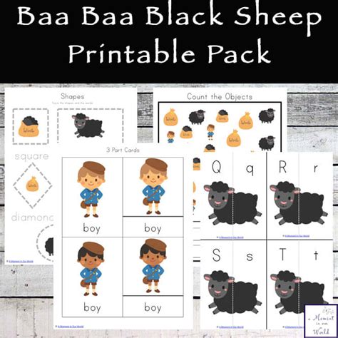 Baa Baa Black Sheep Printable Pack - Simple Living. Creative Learning