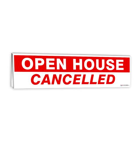 Sleeve - Open House Cancelled