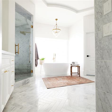 Carrara Marble Bathroom Floor Tile – Flooring Ideas