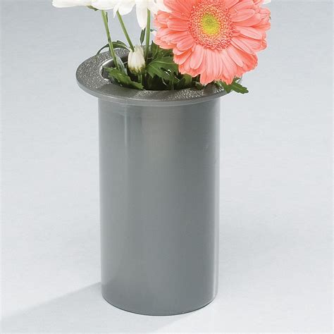 Simplicity Silver Cemetery Vase