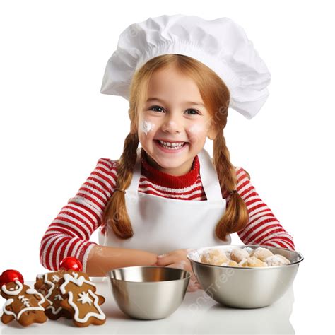 Adorable Little Girl In Wore Mittens Baking Christmas Gingerbread Cookies, Christmas Baking ...