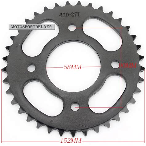 420 Chain 37 T teeth 58mm Rear Sprocket for 50cc 70cc 110cc 125cc Dirt Pit Bike 420/428 Chain ...