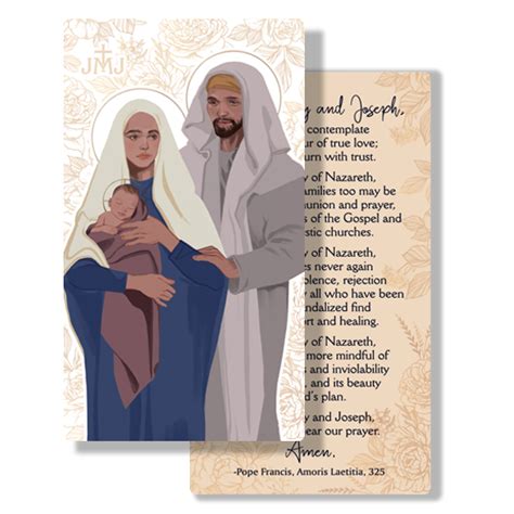 Holy Family Prayer Card – Diocesan