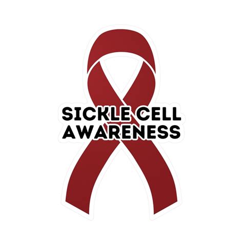 Sickle Cell Awareness Ribbon Vinyl Decal Burgundy Awareness - Etsy