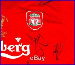 Liverpool 2005 CHAMPIONS LEAGUE WINNERS Squad Signed Shirt THE FINAL ...