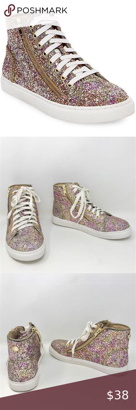 Steve Madden Glitter ‘Earnest’ High Top Sneakers | Steve madden shoes sneakers, Glitter sneakers ...