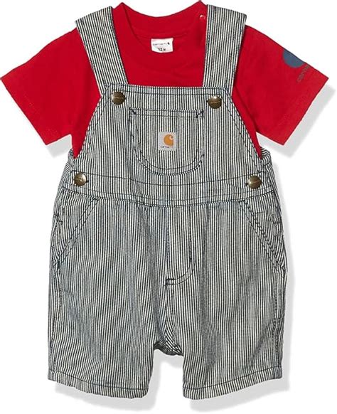 Amazon.com: Carhartt Baby Boys' 2-Piece Shortall Clothing Set: Clothing ...