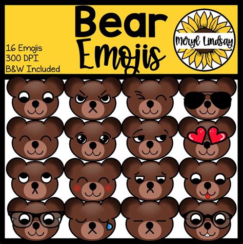 Bear Emoji Clip Art | Clip art, Bear emoji, Emoji