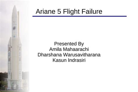 Ariane-5 shuttle Case study fault tollerance | PPT