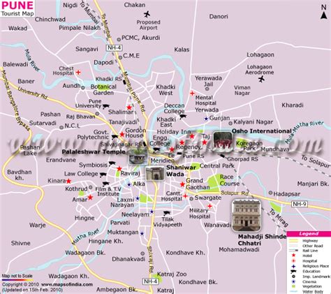 Pune Map, Tourist Map of Pune India