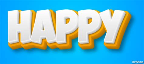 Happy Text Effect and Logo Design Word