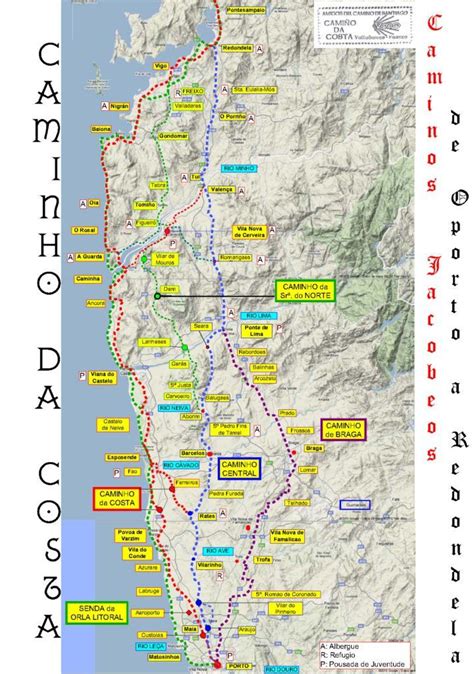 Camino Portugues - Coastal Route - Sacramento Pilgrims | Coastal, Route ...