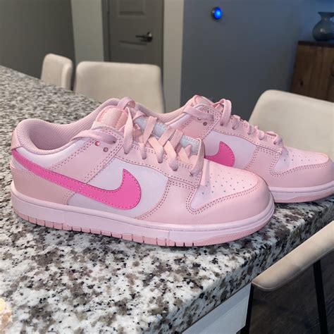 Nike Triple Pink Dunks Size 8; brand new- only tried... - Depop