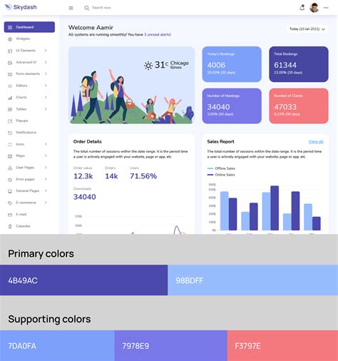 Top Color Schemes for Crafting Stunning Admin Templates with Visual Appeal