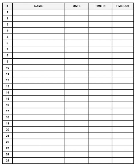 company visitor sign in sheet free printable log template visitor sign ...