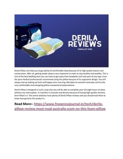 Derila Pillow Reviews – Beware of Scam Derila Pillow Scam!!!