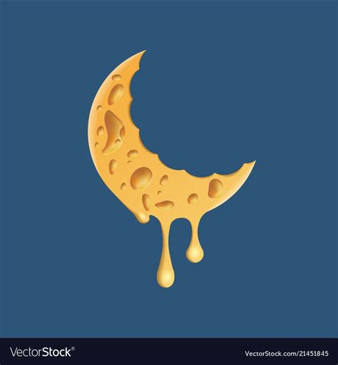 Cheese moon logo Royalty Free Vector Image - VectorStock | Moon logo, Cheese cartoon, Cheese design