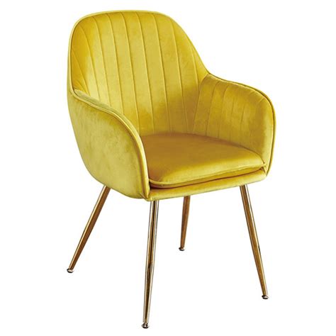 Lara Ochre Yellow Dining Chair | Yellow Dining Chair | Lounge Chair