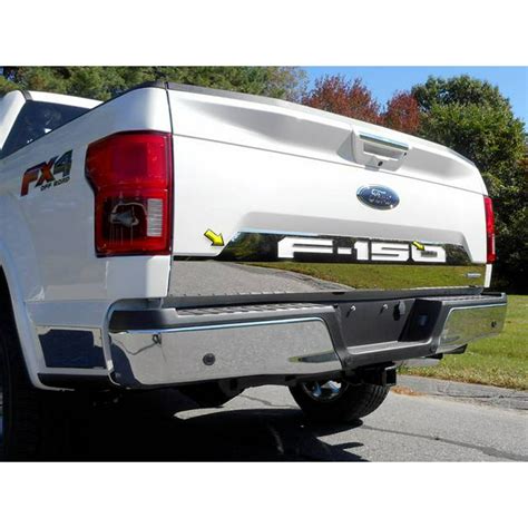 QAA 2018-2020 Ford F-150 2 piece Stainless Tailgate Accent Trim with logo NEW Eco RT58310 ...