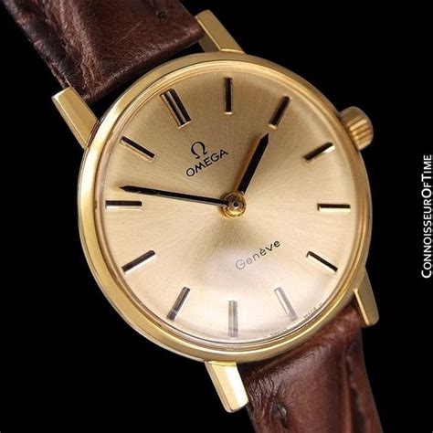 1977 Omega Geneve Vintage Ladies Watch - 18K Gold Plated & Stainless S ...