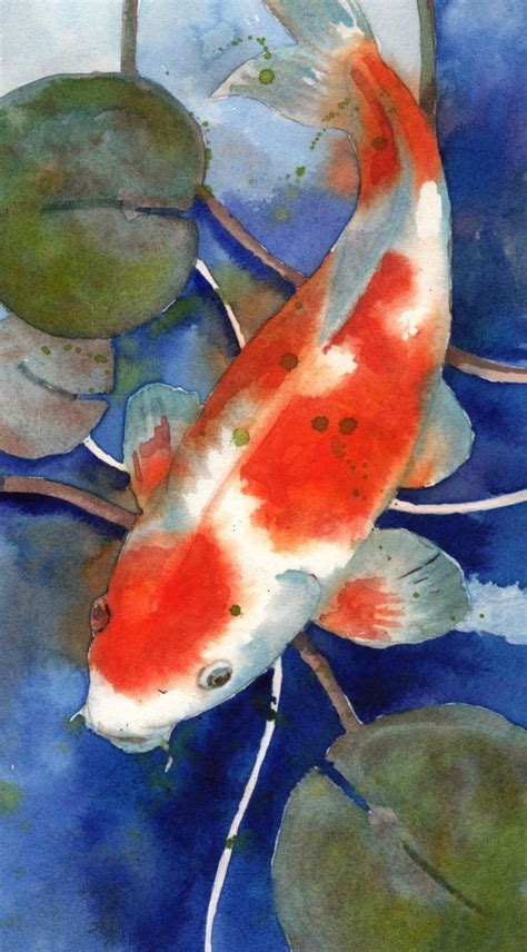 Pin by Kevin Abbott on Студия | Watercolor fish, Koi painting, Fish art