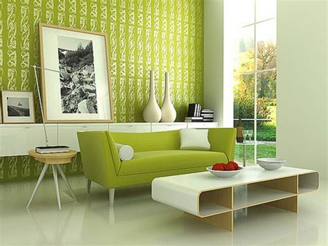 Classic Green Wall Living Room Paint Interior Design - Home Design Picture