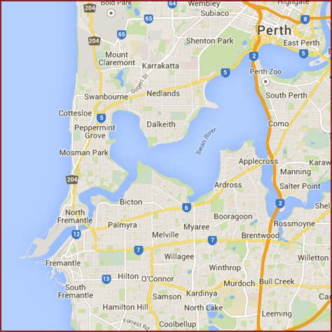 Map Of Fremantle And Surrounding Suburbs - Map Of The United States Of America