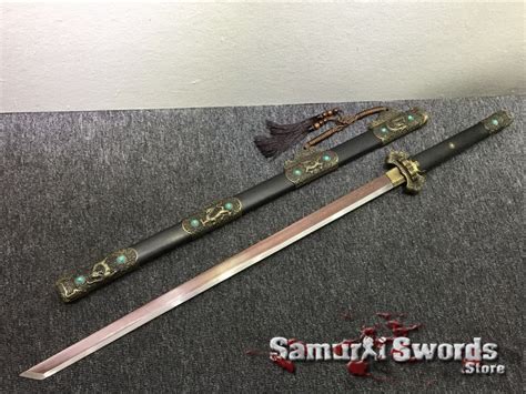 Hand Made Chinese Dao Sword With Metal Fittings 1095 Folded - Etsy
