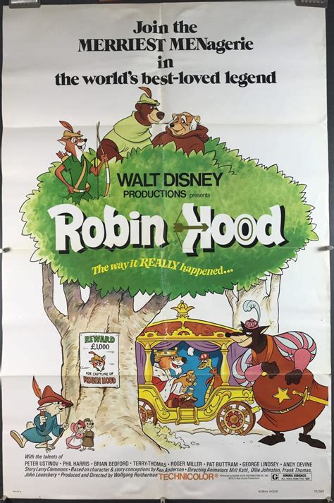 ROBIN HOOD, Original Walt Disney Vintage Movie Poster - Original Vintage Movie Posters